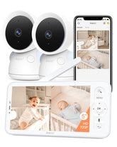ARENTI baby monitor 2-cameras front view with crisp 2K footage for reliable monitoring.
