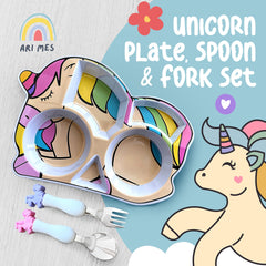 ARI MES unicorn fork supports confident grasp and self-feeding during meals.