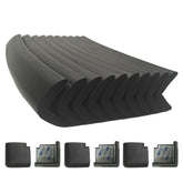 Arinbeb foam corner protector on fireplace edge prevents sharp-contact injuries.