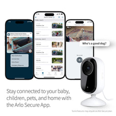 Arlo Essential color night vision highlights clear images in low light for late-night checks.