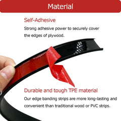 Aroilder desk edge protection banding demonstrating clean edge coverage
