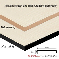 Aroilder self-adhesive edge banding applied to wood surfaces for quick DIY install