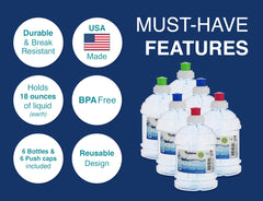 Arrow H2O bottle with built-in handle for easy carrying.