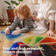 Art3d Liquid Fusion tile with anti-slip backing provides traction