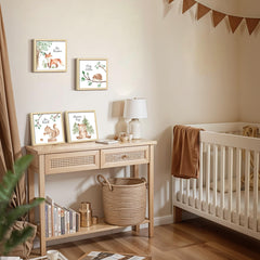 ArtbyHannah framed hedgehog print adds sweet woodland detail for playrooms.