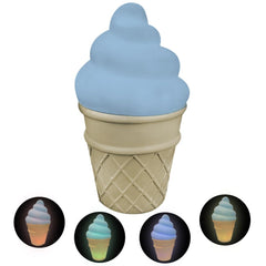 ArtCreativity color-changing ice cream cone lamp on table provides soothing ambient lighting