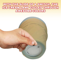 ArtCreativity durable plastic ice cream cone lamp designed for everyday kid use