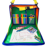 ArtCreativity Kids Travel Tray attached to car seat for organized backseat play.