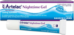 Artelac Nightime Gel application demonstrates a smooth, gentle coat on the eye