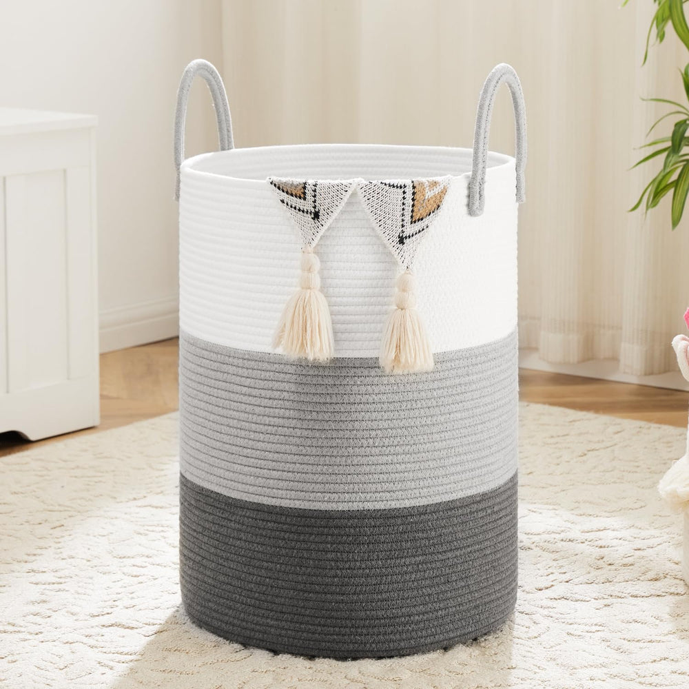 Artfeel laundry basket cotton rope weave for breathable clothing storage