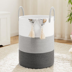 Artfeel laundry basket cotton rope weave for breathable clothing storage