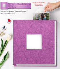 Artfeel photo album inside adhesive film enables bubble-free photo placement.