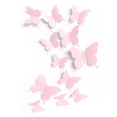 Artivo pink butterfly wall decals, 24 pieces, reusable PVC for nursery decor.