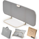 Arttona toddler bed rail with night light provides soothing bedtime glow.