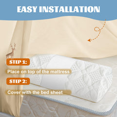 Asatdd memory foam bed rail side view shows supportive, non-slip design for stable sleep.