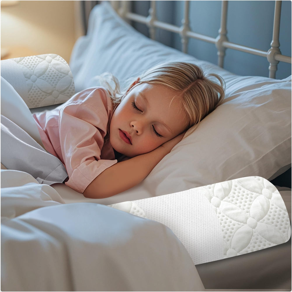 Asatdd bed rail soft-cover closeup emphasizes gentle touch for toddler safety.