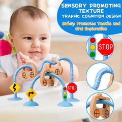 Ascnduup car-shaped wooden rings engage little fingers to refine fine motor skills.