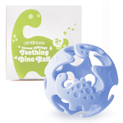 Ashtonbee dinosaur teething toy texture closeup for soothing sore gums