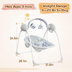 AskCat baby swings 5-speed control for customizable rocking.