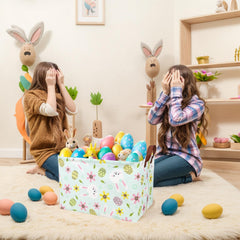 ASKETAM Easter basket demonstrates rectangular shape and ample capacity for supplies.
