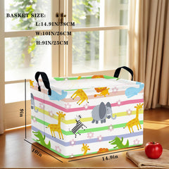 ASKETAM Foldable storage basket flat-pack for easy packing and space-saving organization.