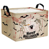 ASKETAM Halloween basket featuring bats and pumpkins, a compact trick-or-treat carrier.