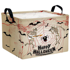 ASKETAM Halloween basket featuring bats and pumpkins, a compact trick-or-treat carrier.
