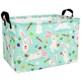 ASKETAM large empty Easter basket closeup in cotton canvas, durable for repeated use.