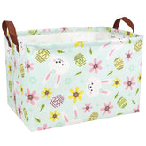 ASKETAM large empty Easter basket with rabbit blue background, ideal for egg hunts and decor.