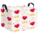 ASKETAM Love Wings red heart storage basket from front view for organized space