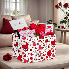 ASKETAM valentines basket handle closeup highlights durable handles for easy transport