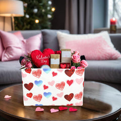 ASKETAM valentine basket pattern detail with fade-resistant bright colors