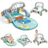 Asou Baby Gym Play Mat main view showing 2-in-1 design for tummy time and play