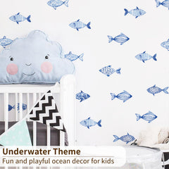 astrkiz Under The Sea decals fish-3 spark imaginative play in bedrooms.