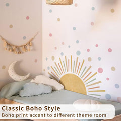 astrkiz wall art sticker set for smooth walls creates an easy, wipe-clean decor piece
