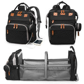 Astro alan diaper bag with changing-station setup for on-the-go diaper changes