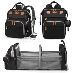 Astro alan diaper bag with changing-station setup for on-the-go diaper changes