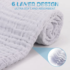 Asung 3-pack grey baby towels offering soft, absorbent warmth for newborns