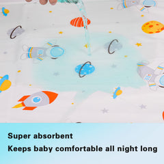 Asung changing pad back uses fiber woolen layer for durability.