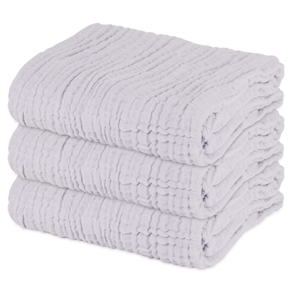 Asung muslin baby towel with 6-layer honeycomb for gentle drying after bath