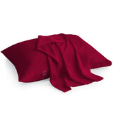 Atiksh Beddings pack-2 toddler travel pillow cases in burgundy ready for travel comfort.