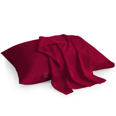Atiksh Beddings pack-2 toddler travel pillow cases in burgundy ready for travel comfort.