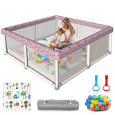 Atofter baby playpen 50x50 setup shows a safe, roomy play area for infants.