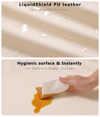 ATONGQI changing pad cover wipes clean quickly, reducing laundry.
