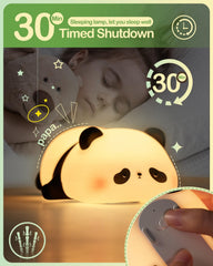 ATSUI Cute Panda Night Light Touch-Control allows easy top touch activation