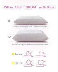 ATTABABY Toddler Pillow adjustable height for the perfect fit as your child grows.