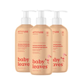 ATTITUDE baby 2-in-1 shampoo body wash bottle shows gentle head-to-toe cleansing
