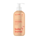 ATTITUDE baby 2-in-1 shampoo and body wash orange-pomegranate bottle—gentle head-to-toe cleansing.