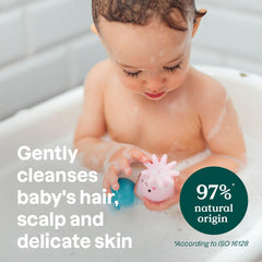 ATTITUDE bath-time-foam shows soft lather ideal for delicate skin.
