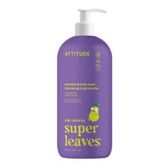 ATTITUDE kids shampoo and body wash bottle with vanilla-pear scent offers gentle cleansing for daily routines